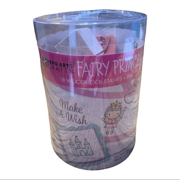 Hero Arts Crafts “Fairy Princess” 18 Wood block Stamps + Ink - Picture 2 of 8
